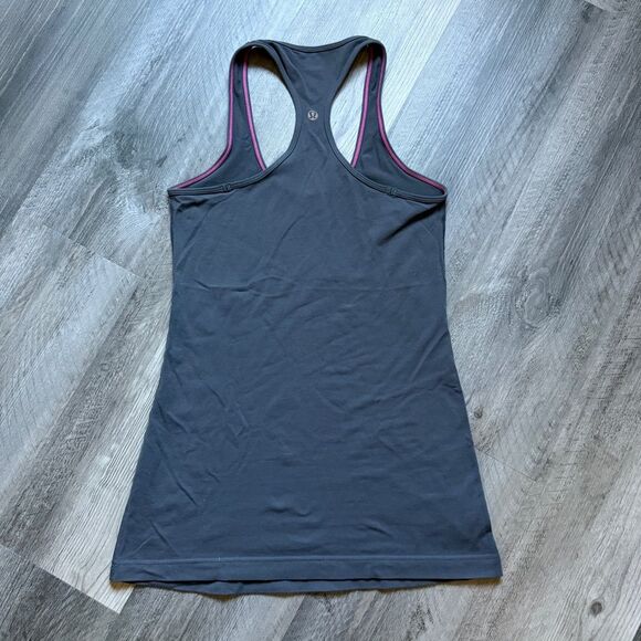 Lululemon Cool Racerback Tank Top CRB Gray 6 Workout Gym - Picture 4 of 10